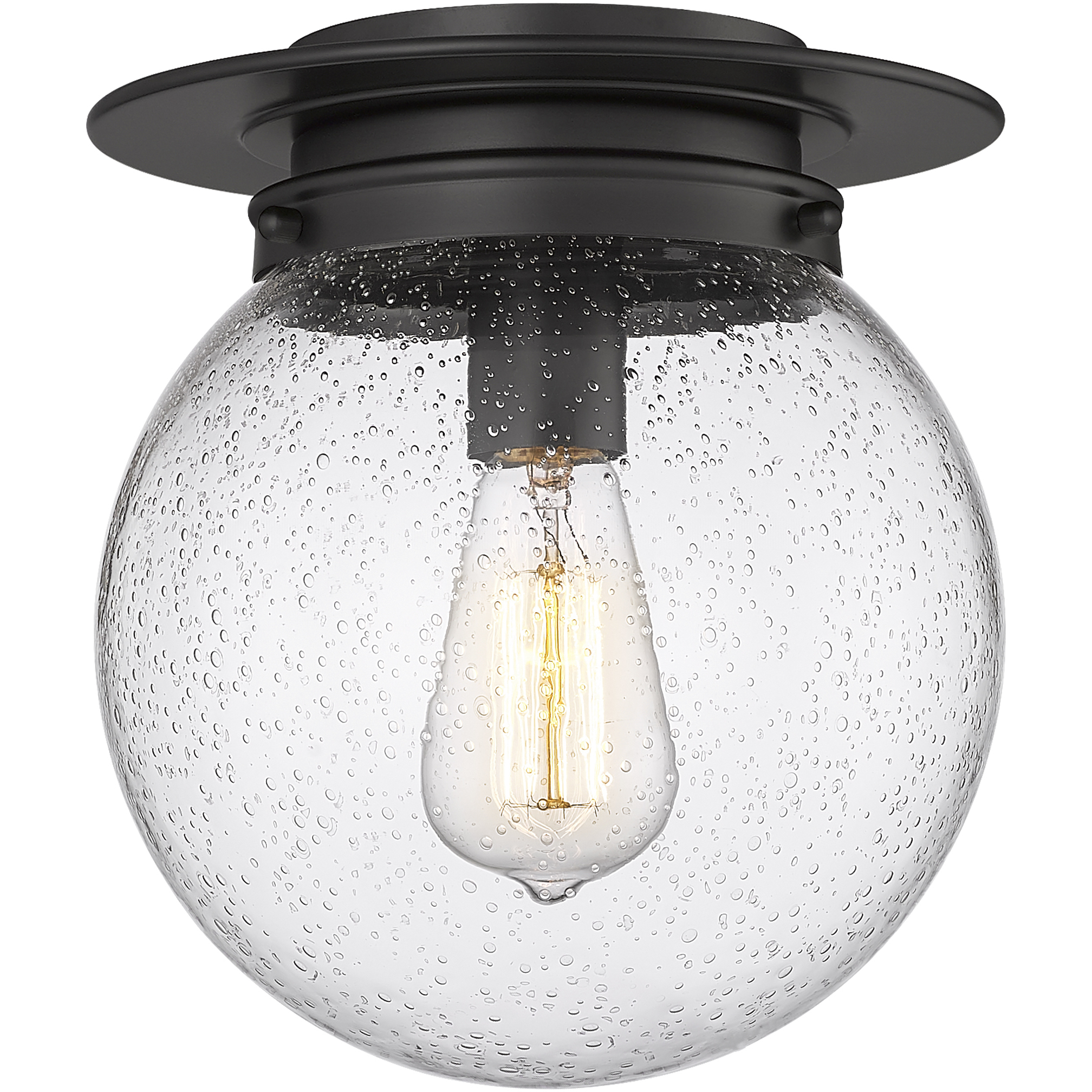 Calhoun 1 Light 9 inch Matte Black Flush Mount Ceiling Light