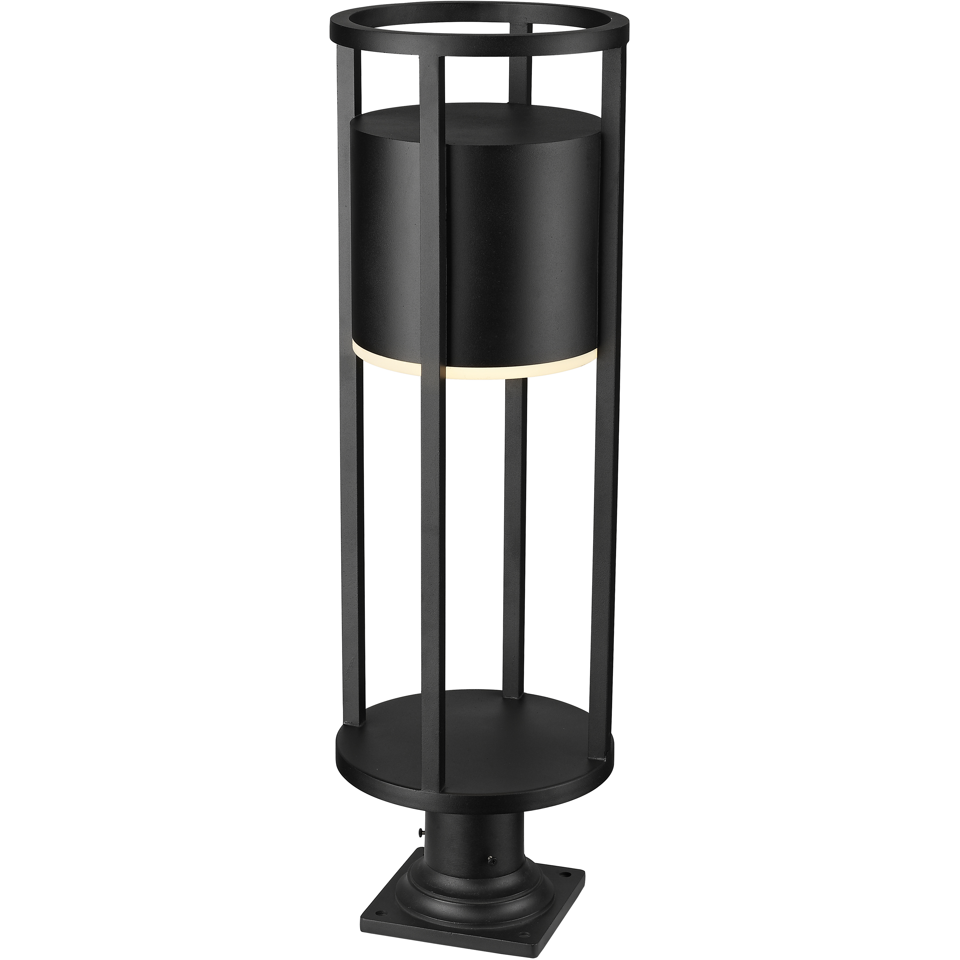Luca LED 29.75 inch Black Outdoor Pier Mounted Fixture