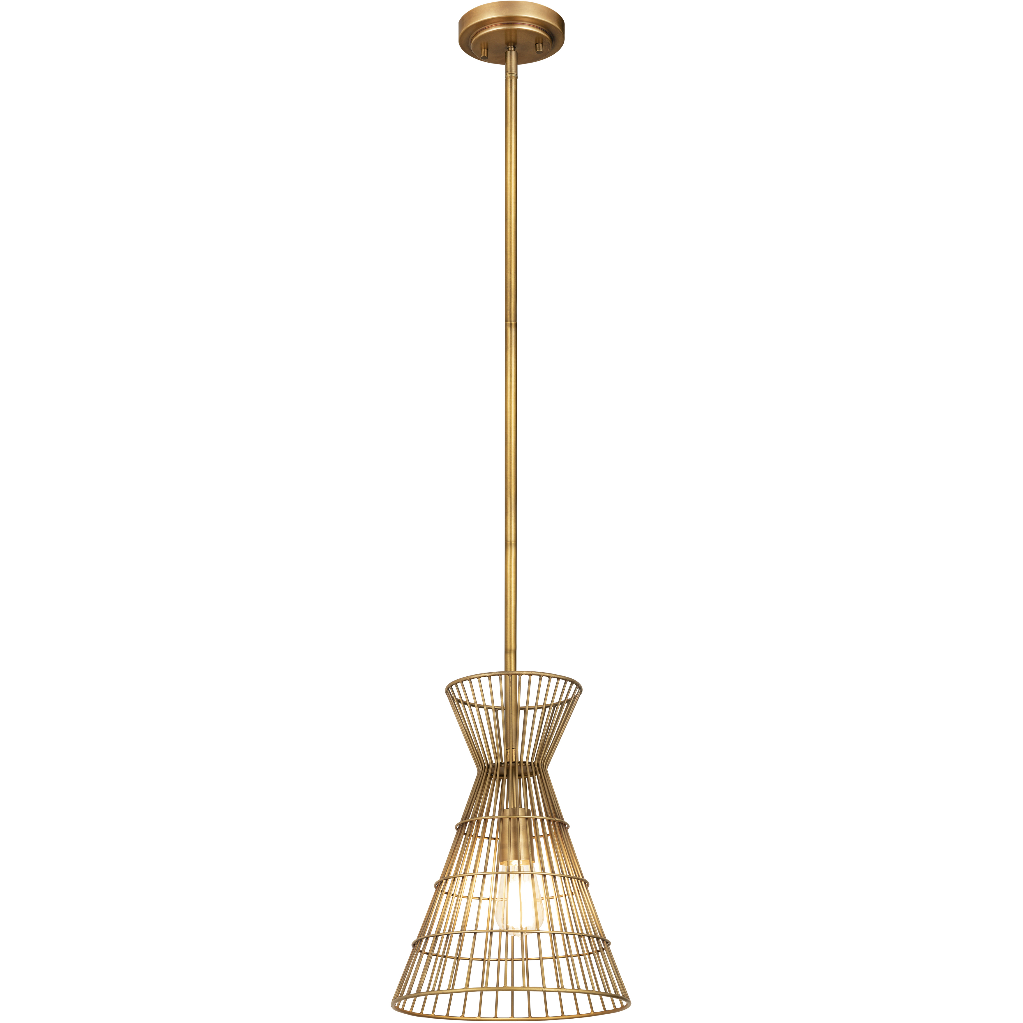 Alito 1 Light 11 inch Rubbed Brass Pendant Ceiling Light