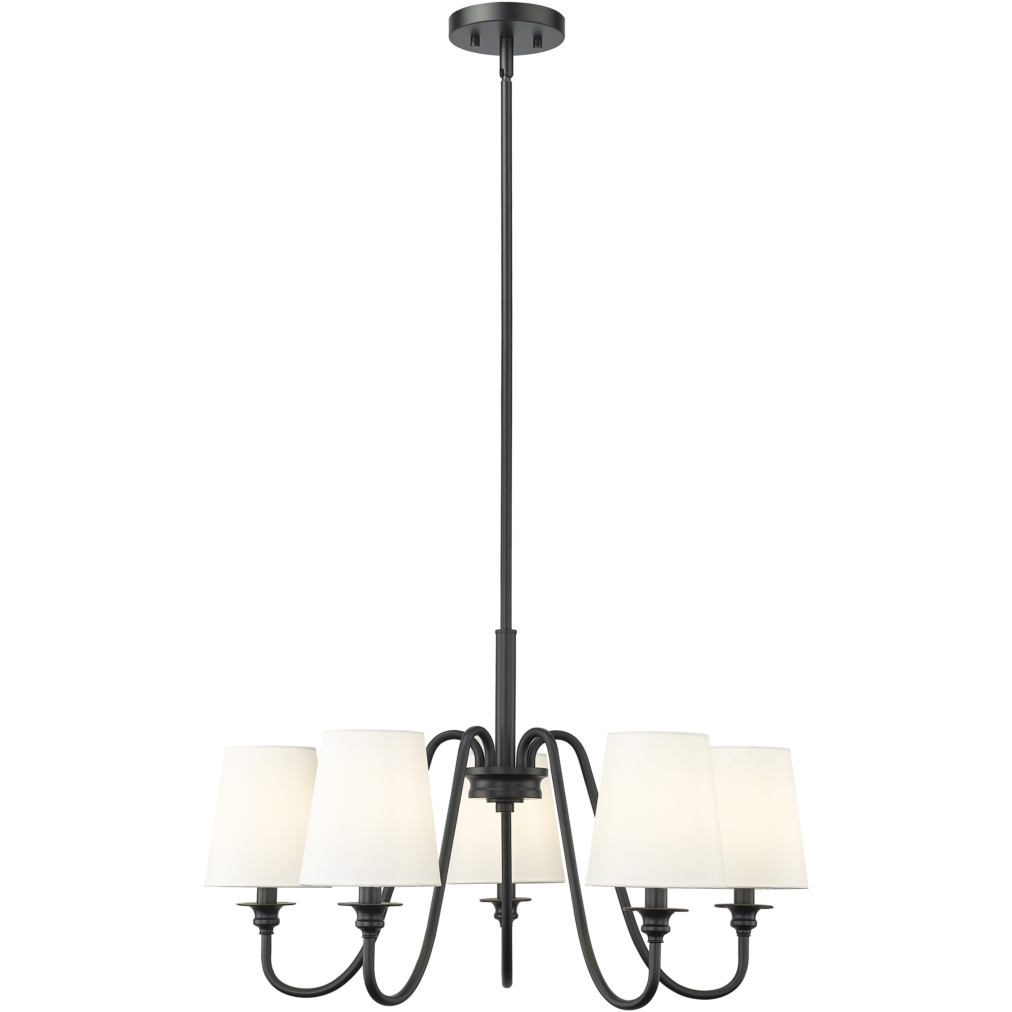 Gianna 5 Light 26 inch Matte Black Chandelier Ceiling Light