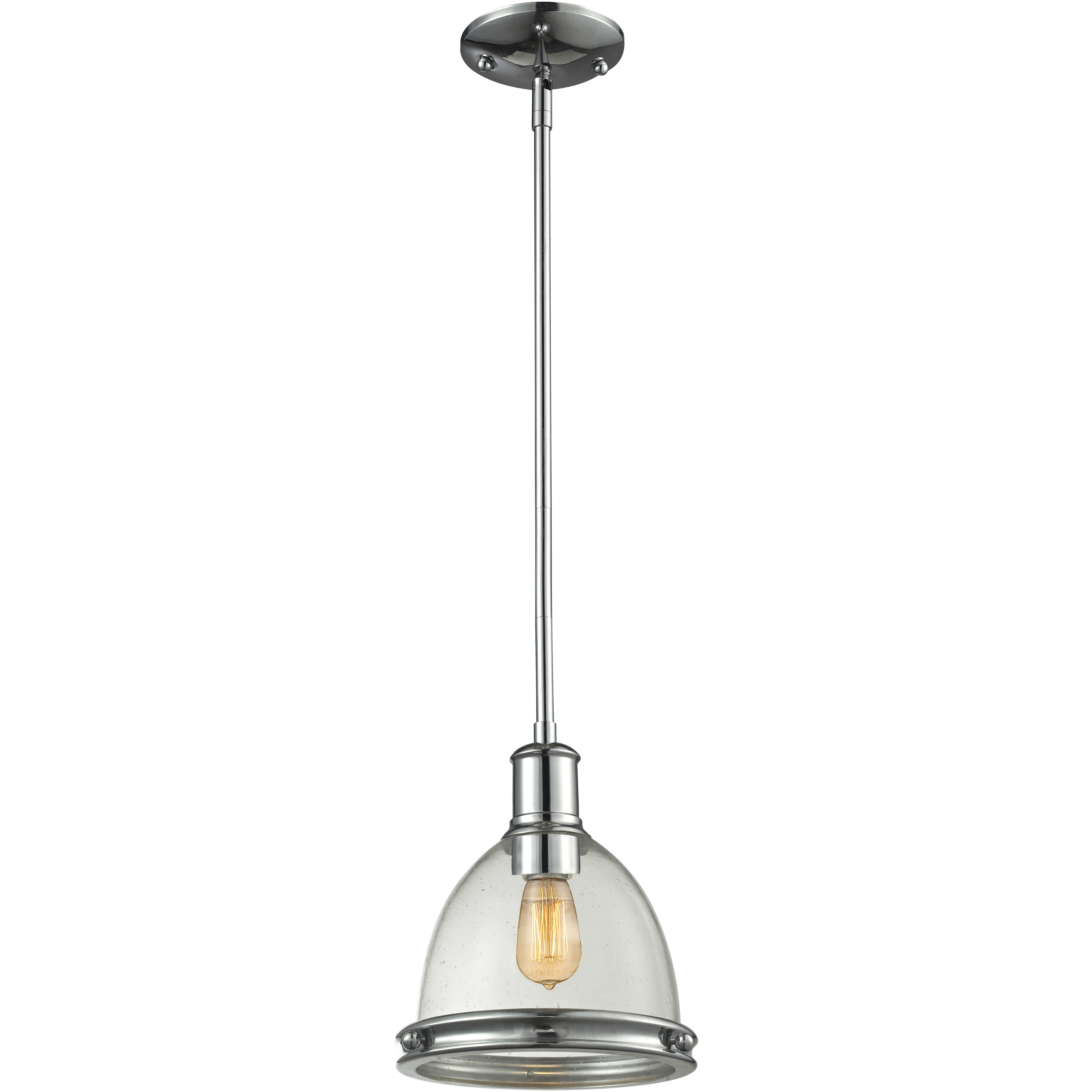 Mason 1 Light 8 inch Chrome Pendant Ceiling Light